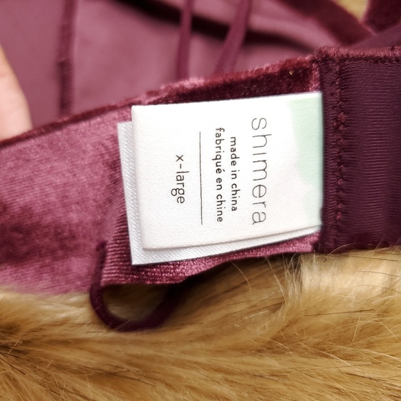 Shimera Velvet Strappy Triangle Bralette Sz M, XL - Picture 4 of 6